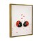 Stupell Industries Ladybugs Valentine's Hearts Black Framed Floater Canvas Wall Art
